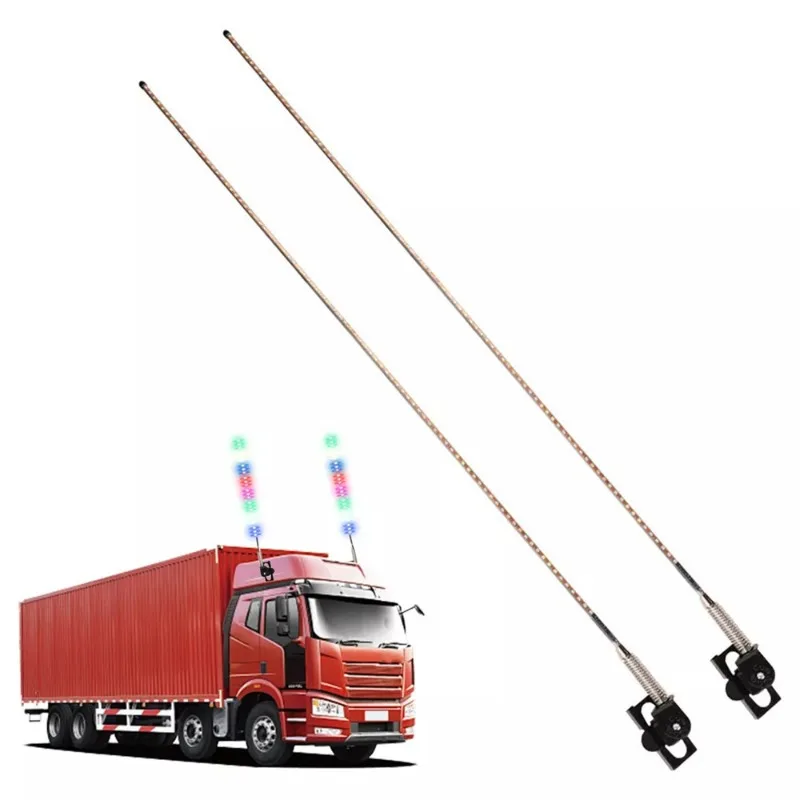 Car Antenna Lights 12-24V Auto Directional Indicator Lights LED Car Whip Lights Flagpole Antenna Rgbwhips for Truck Antena Stick