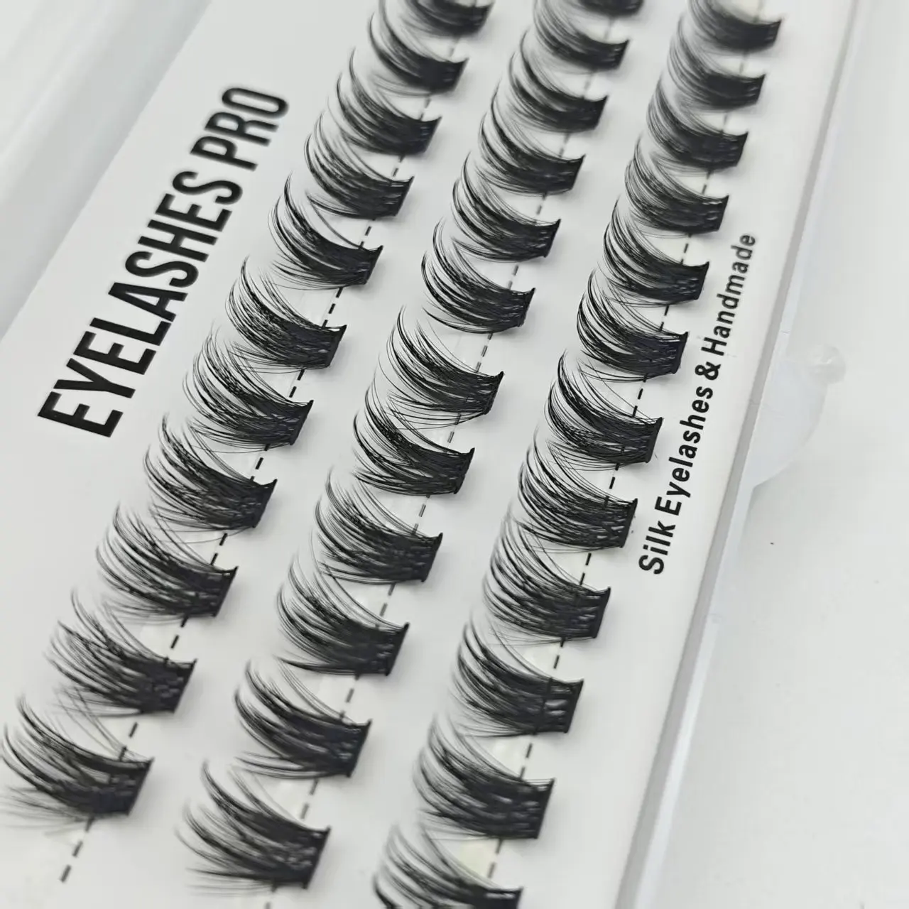 BBA-06 DIY Hand Made Eyelash Extension Segmented Flase Lashes Dramatic Lash Bundles Soft Ribbon Strip Eyelashes Makeup Lashes