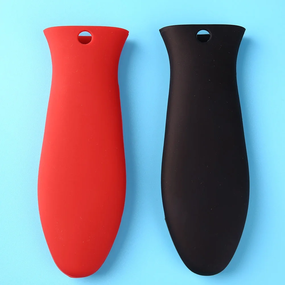 

Red Silicone Handle Holder 230c Heat Resistant Traditional Style Pans Potholder Silicone Pan Handle Potholder