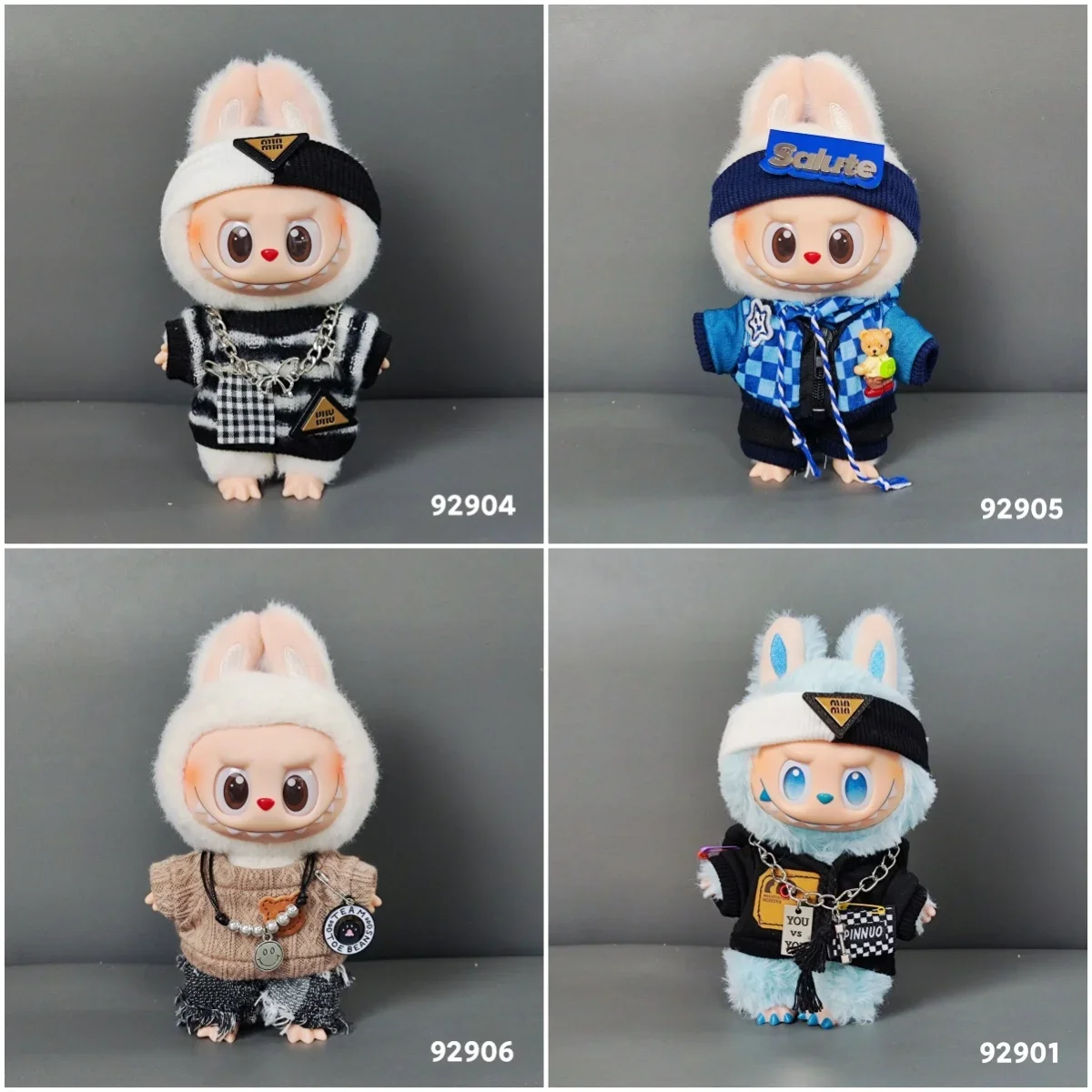 

17cm kawaii mini plush doll clothes & accessories for Korea K-pop EXO Labubu idol dolls – sweaters