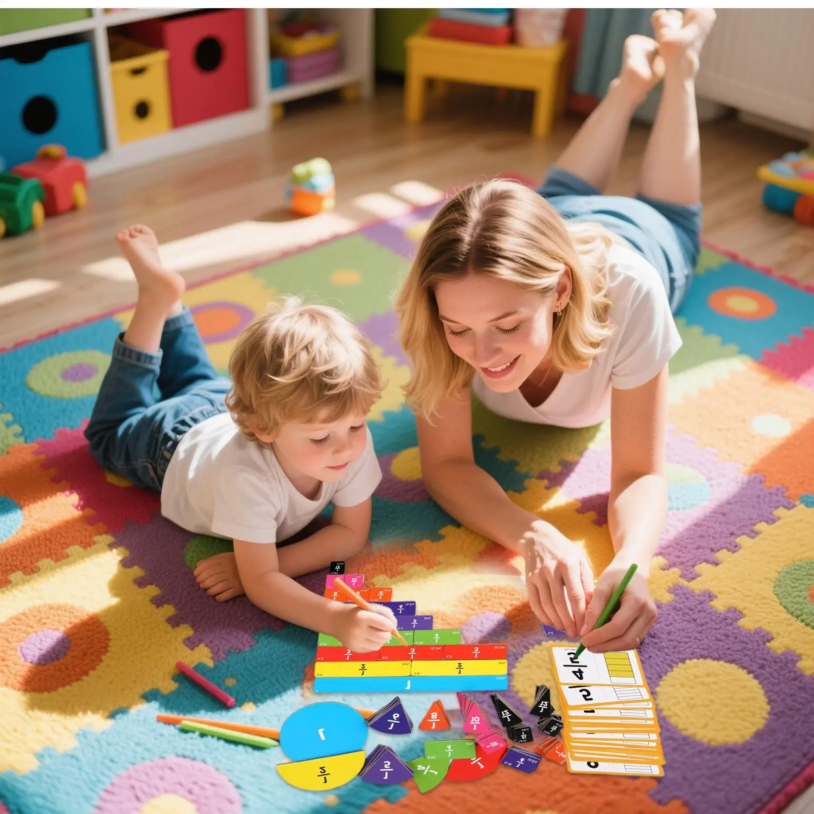 Magnetische breuktegels Magnetische wiskundige manipulaties Educatief speelgoed voor oefengroepslessen Kinderen van 3, kleuterklas