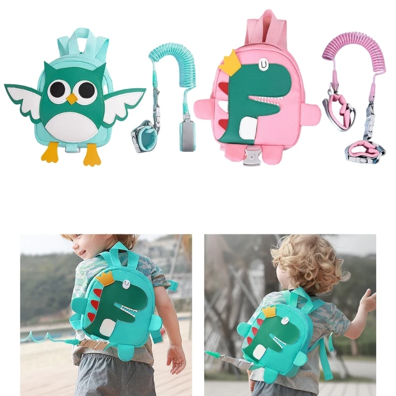 Child Cartoon Rabbit Dinosaur Anti-Lost Backpack Baby Outdoor Walking Anti Lost Hand Band Wrist Strap Rope Toddler Leash Safety