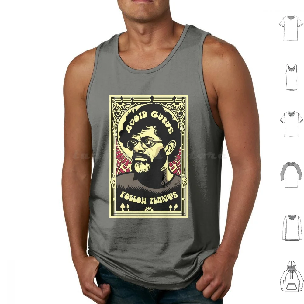 Avoid ( Terence Mckenna Tribute ) Tank Tops Vest Sleeveless Terence Mckenna Mckenna Shrooms Magic Mushrooms