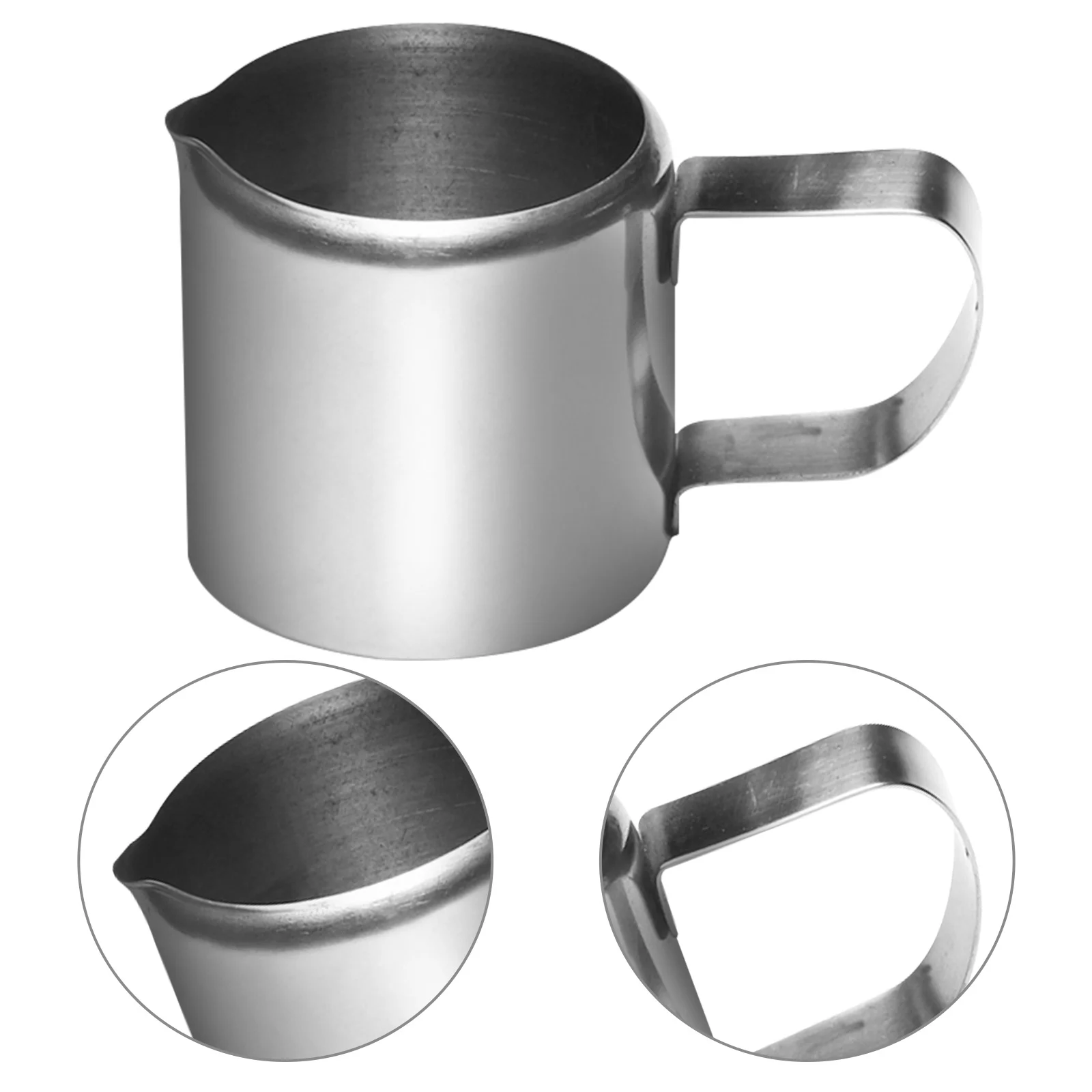 

2Pcs Stainless Steel Milk Container Multi Functional Mini Jug for Milk Sauce Coffee Cream Dispenser Ideal for Kitchen Bar Shop