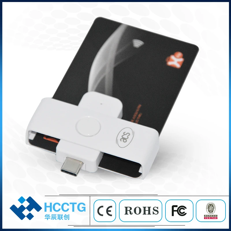 ACS Pocketmate II スマート カード リーダー、USB Type-C インターフェイス、ISO7816 EMV カード リーダー ライター ACR39U-NF