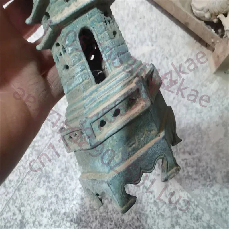 Chinese Old Copper, Come From FOLK Collection Old Unearthed bronze Buddhist pagoda,