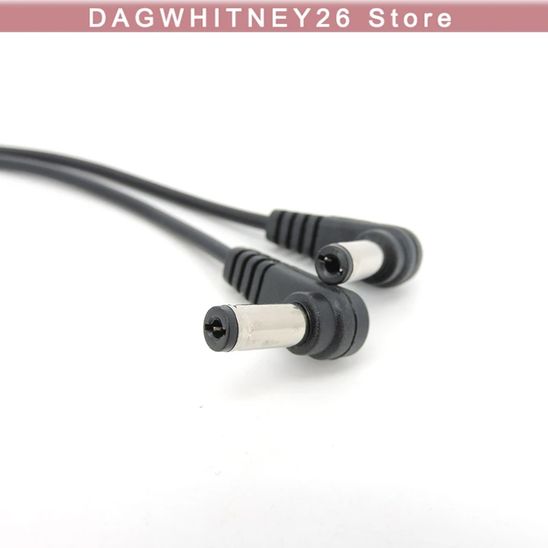 DC 5.5mmx2.1mm Power 1 Female to 2 Angled Male Way Splitter Adapter Connector Plug Cable 12V For CCTV Camera LED Strip Light u