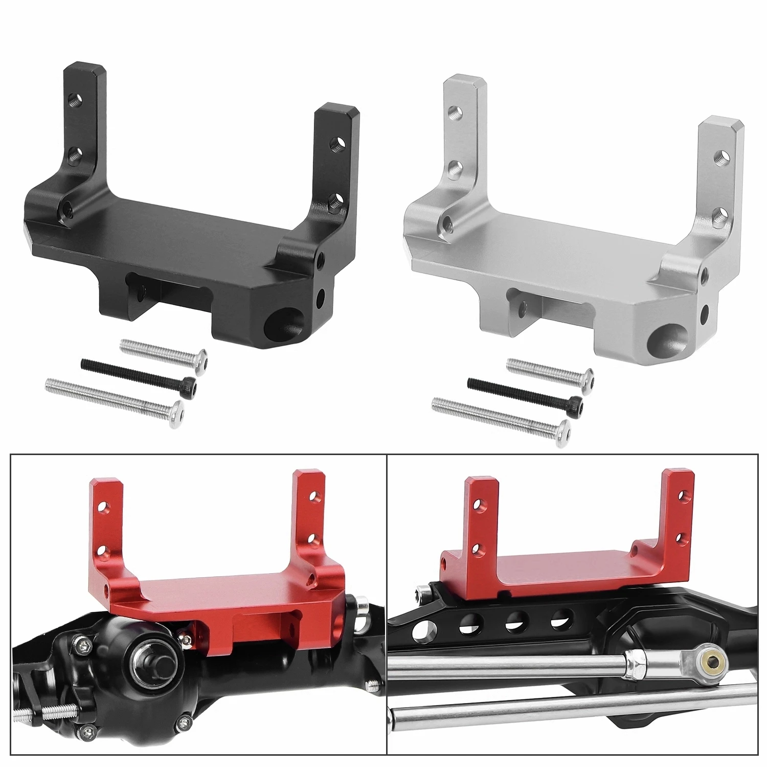 1/10 Scale Aluminum Alloy Upgrade Part - SCX10 III Servo Mount, 3rd-Gen Portal Axle On-Axle Servo Bracket  Y30