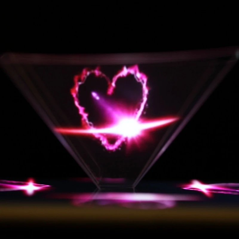 Espositori Holo-graphic 3D proiettore Smartphone Mobile ologramma Display del prodotto aziendale interazione dei cartoni animati