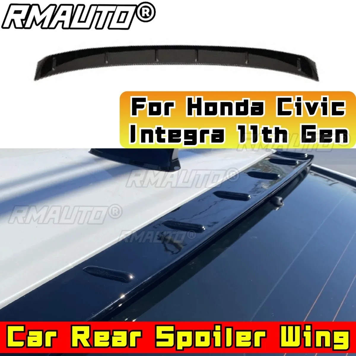 Car Rear Roof Spoiler Wing Modification Part For Honda Civic Integra 11th gen Hatchback AIM Version Car Accessories Tunning Part