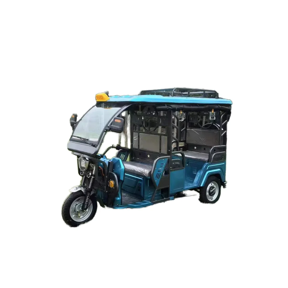 Electric 3-Wheel Passenger Tricycle With 48v/60v/72v Motor Steel Closed/Open Body Cargo Use For Adults EEC Certificate