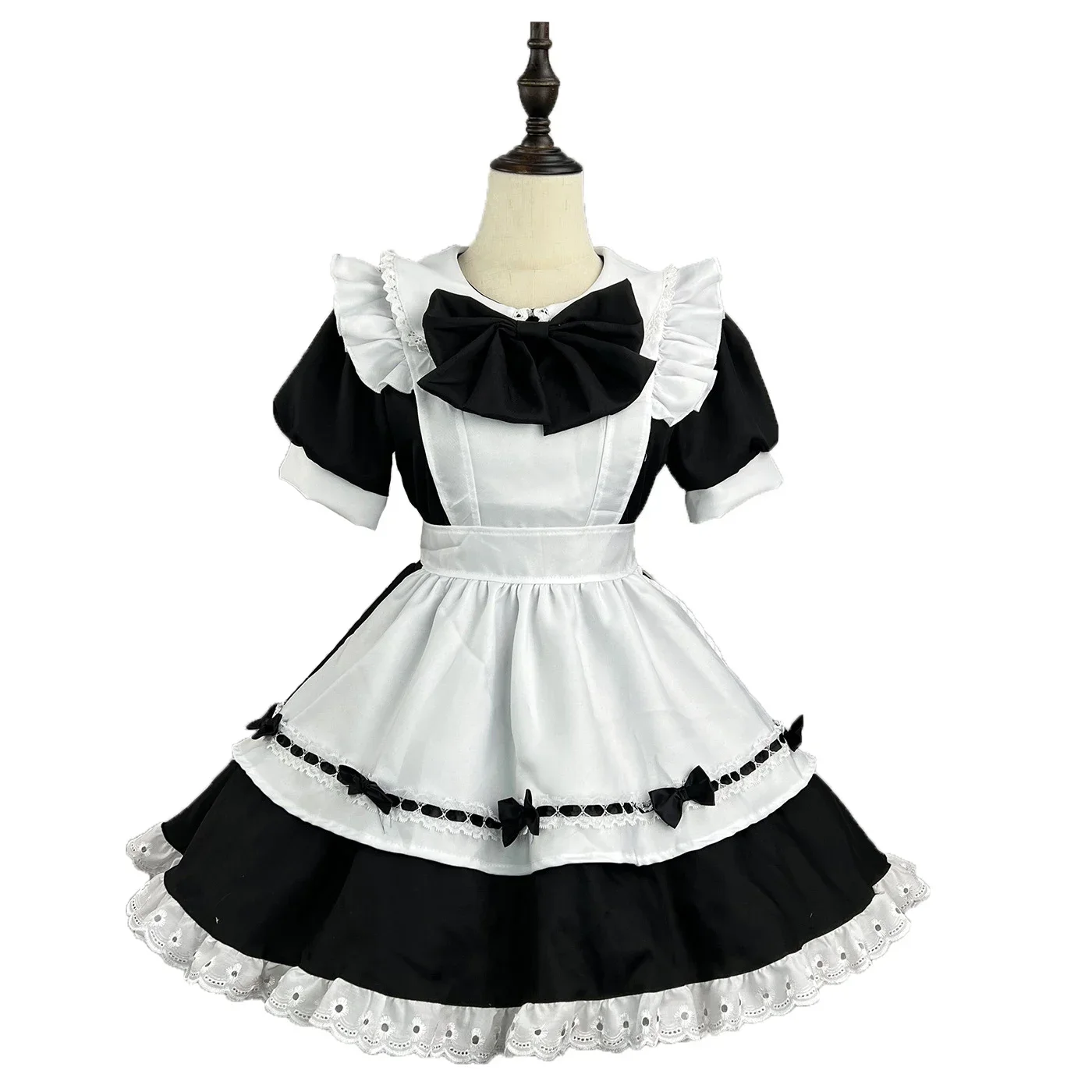 

Black Cute Lolita Maid Dress Cosplay Girl Waitress Maid Party Costumes