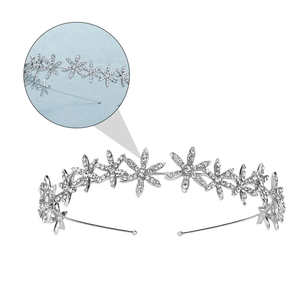 

Rhinestone Headband Decor Pearl Headpiece Fashion Headdress Wedding Hair Accessories Chic Women Bride Hair Decor