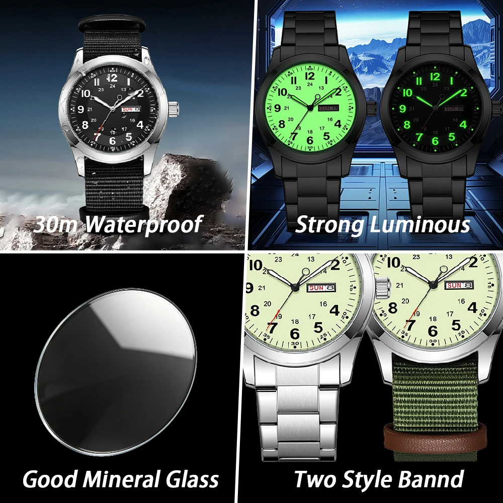 Męski zegarek 42mm z 2026 roku – Canvas Strap Watch recenzja i cena