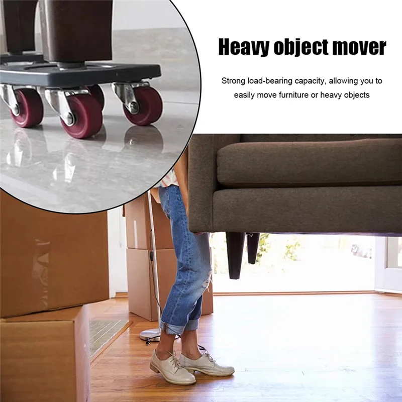 

M11K-Roller Dolly, Carbon Steel Panel Heavy Duty Dollys With 5 Wheels, Furniture Moving Tool For Large Furniture