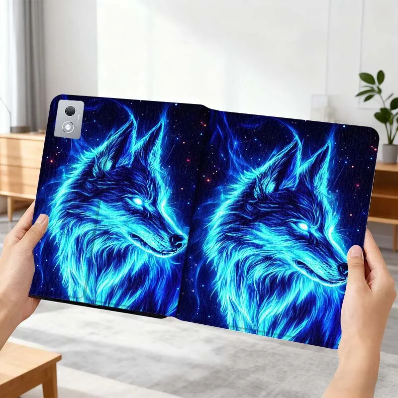 

Wolf Art Creative Pattern Gift For Oppo Pad X SE 4 3 11 13.2 11.61 11.4 10.36 Pro 2 Air2 2025 Foldable Tablet Case