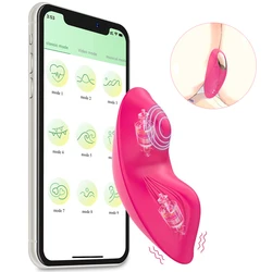 Wearable Butterfly Vibrator for Clitoris Woman Panty Vibrators Clit Massager G-spot Dildo Vibrating Wireless APP Remote Sex Toys