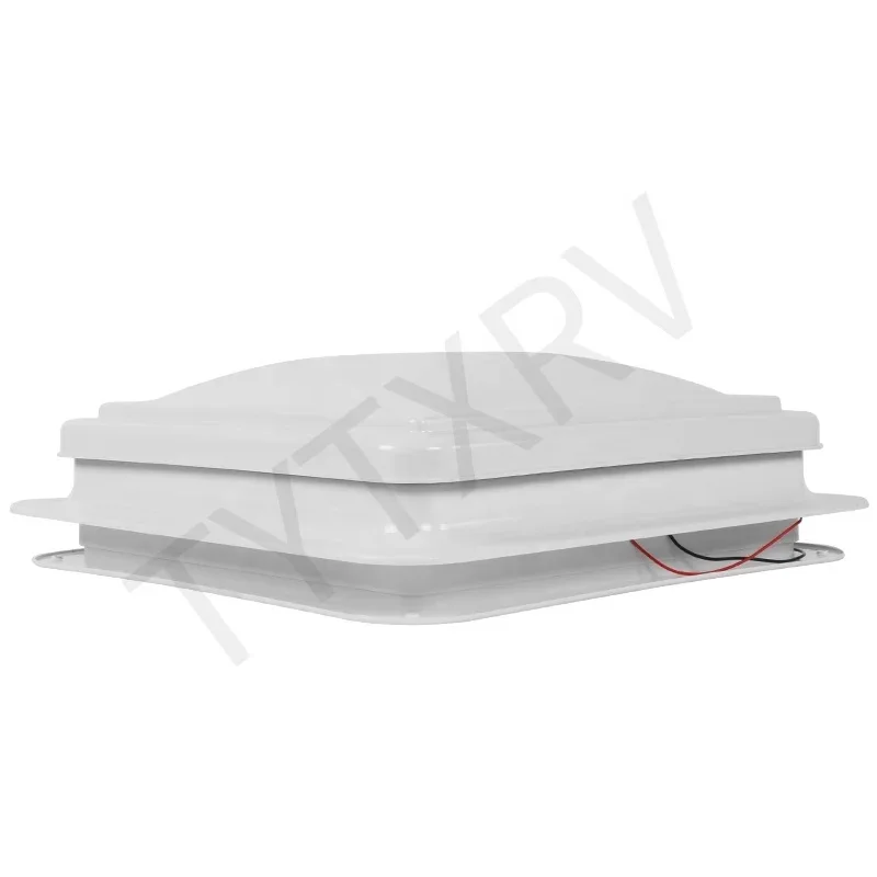TYTXRV Caravan Accessories 14inch DC12V 420X420mm RV Roof Vent Manual Control Simple Singe Fan Exhaust Fan White Lid RV Parts view 5