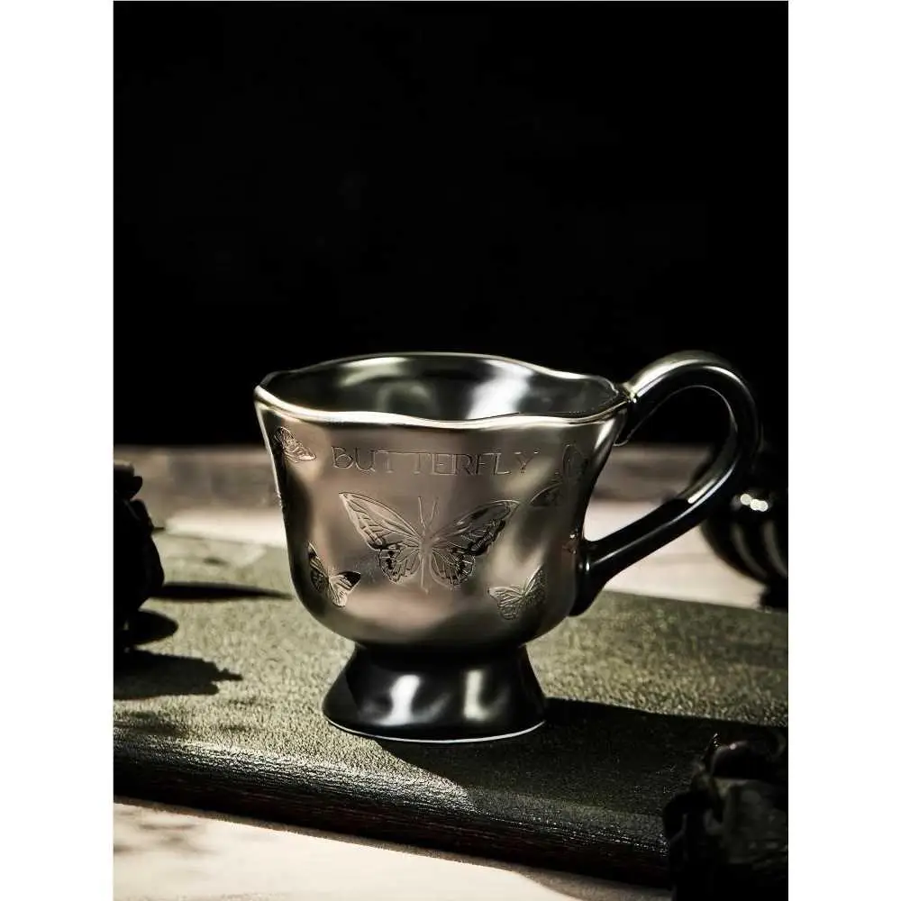 

Кружки Ele Cerc: Чашка для завтрака, для домашнего использования, уникальный дизайн, легкая роскошь, кофейная чашка, производство Тайвань, без бренда