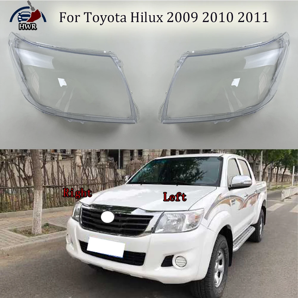 Transparent Headlight Cover Headlamp Shell Clear Lens Plexiglass Replace Original Lampshade For Toyota Hilux 2009 2010 2011