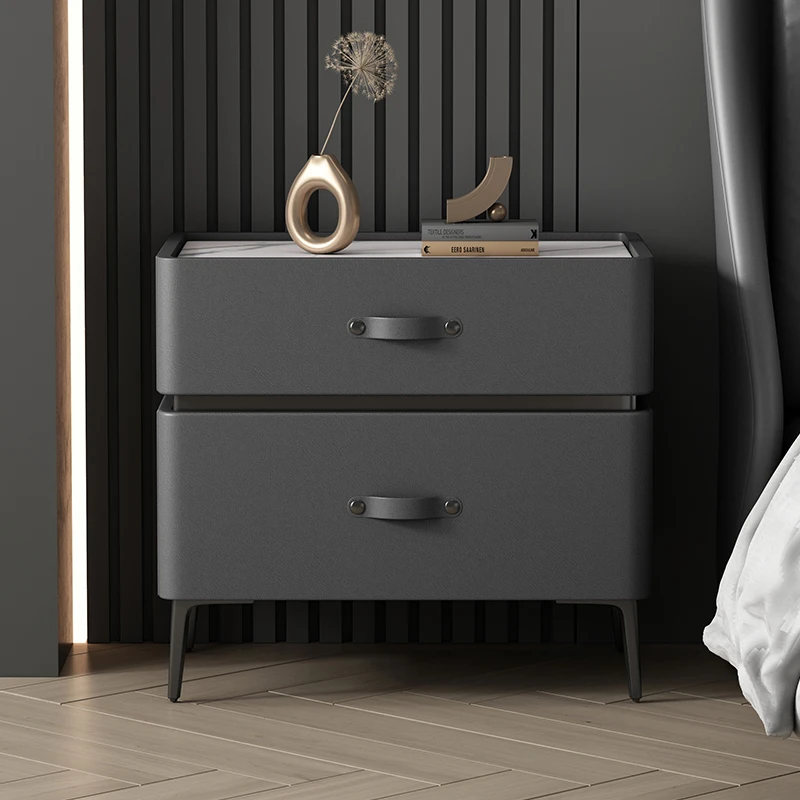 Frame Hidden Features Nightstand Industrial Black Cabinets Auxiliary Table Coffee Nightstand Shelves Miniature Muebles Furniture