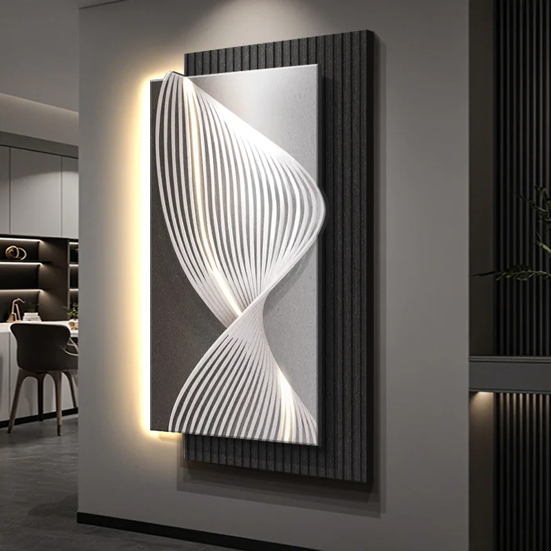 

Entrance decoration, Italian minimalist style, corridor hanging paintings, entrance door wall lamp paintings