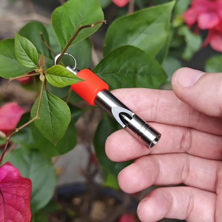 Portable EDC Multi-function Titanium Alloy Survival Whistle High-pitched Outdoor Rescue Emergency Luminous Fluorescent Stick