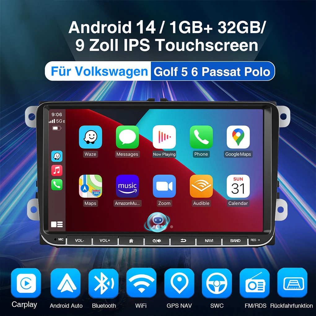 ترقية راديو ستيريو للسيارة أندرويد 2 جيجابايت رام 32 جيجابايت روم 4x45 واط قوة 2 جيجا رام 32 جيجا روم 1 + 32 جيجا