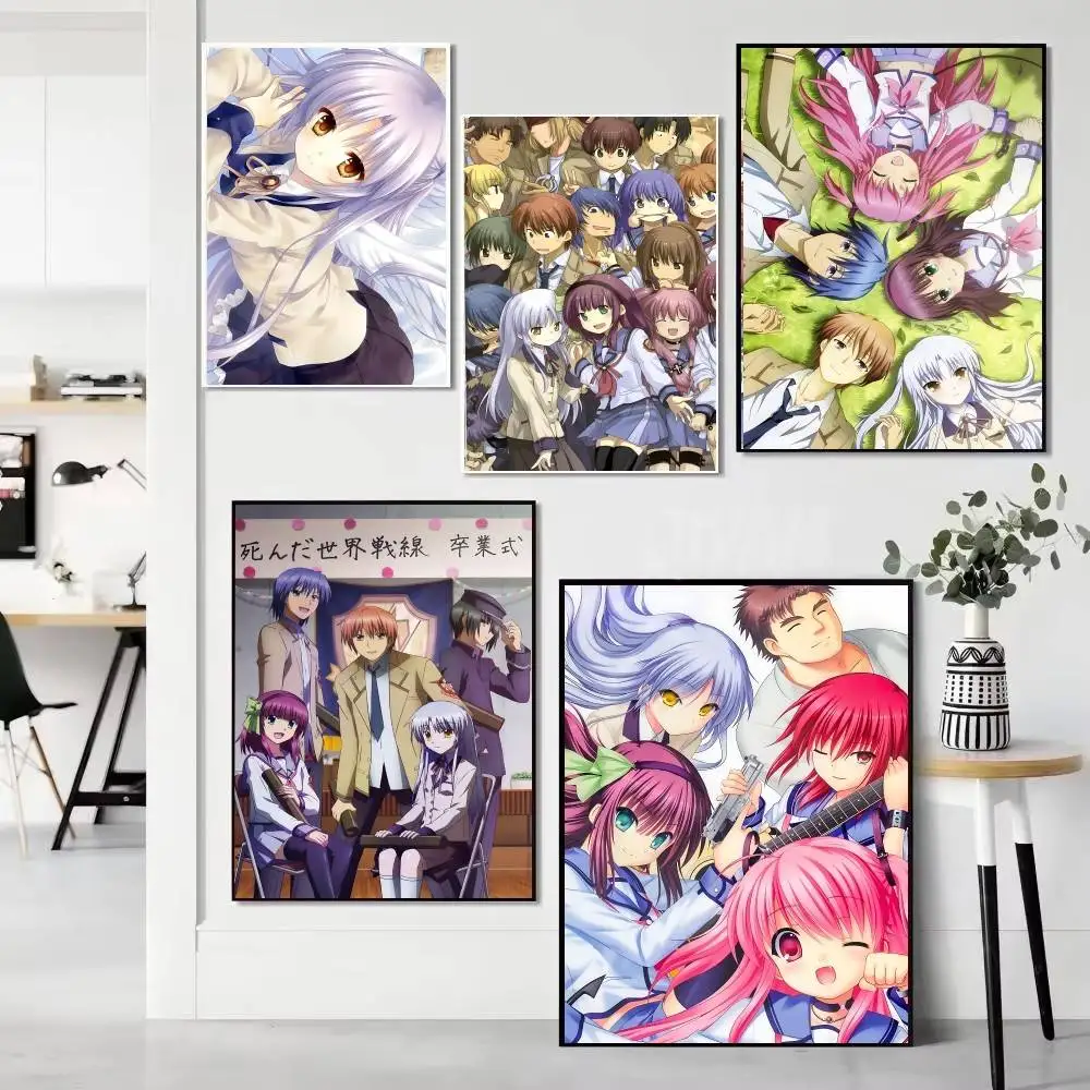 Japanese Classic Anime A-Angel Beats Posters HD Print Vintage Wall Art Decor for Home Study Room