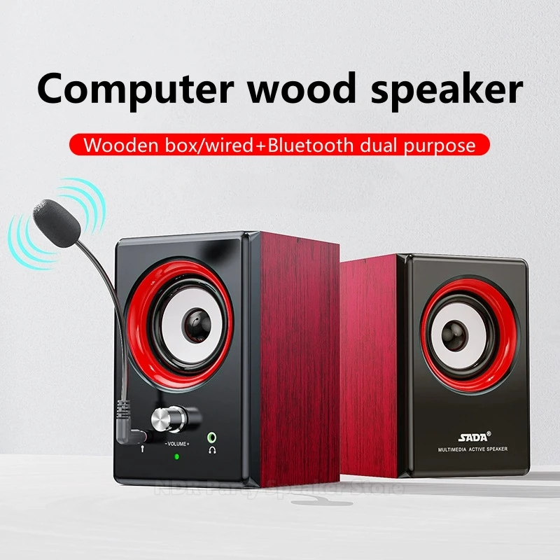 V-122 Computer-Lautsprecher, Notebook, Desktop, Bluetooth, Audio, kabelgebunden, USB, Multimedia-Subwoofer, Lautsprecher, 2.0-Kanal, kabelgebunden, laute Lautstärke