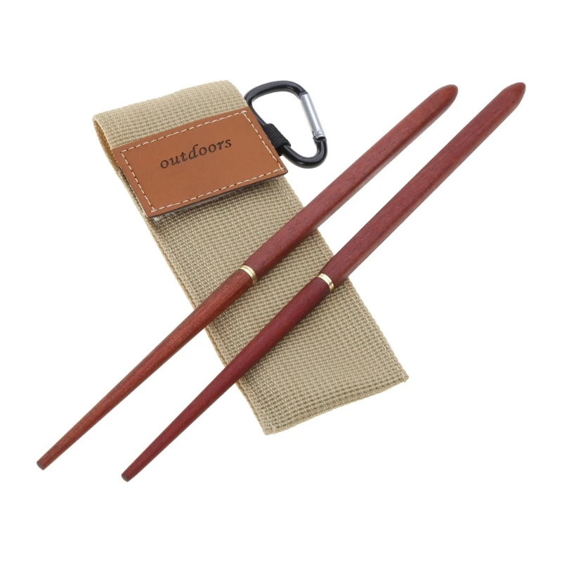 1 Pair Folding Chopsticks Portable Chopsticks Camping Flatware Chopsticks Travel Cutlery Outdoor Supplies R66E view 3