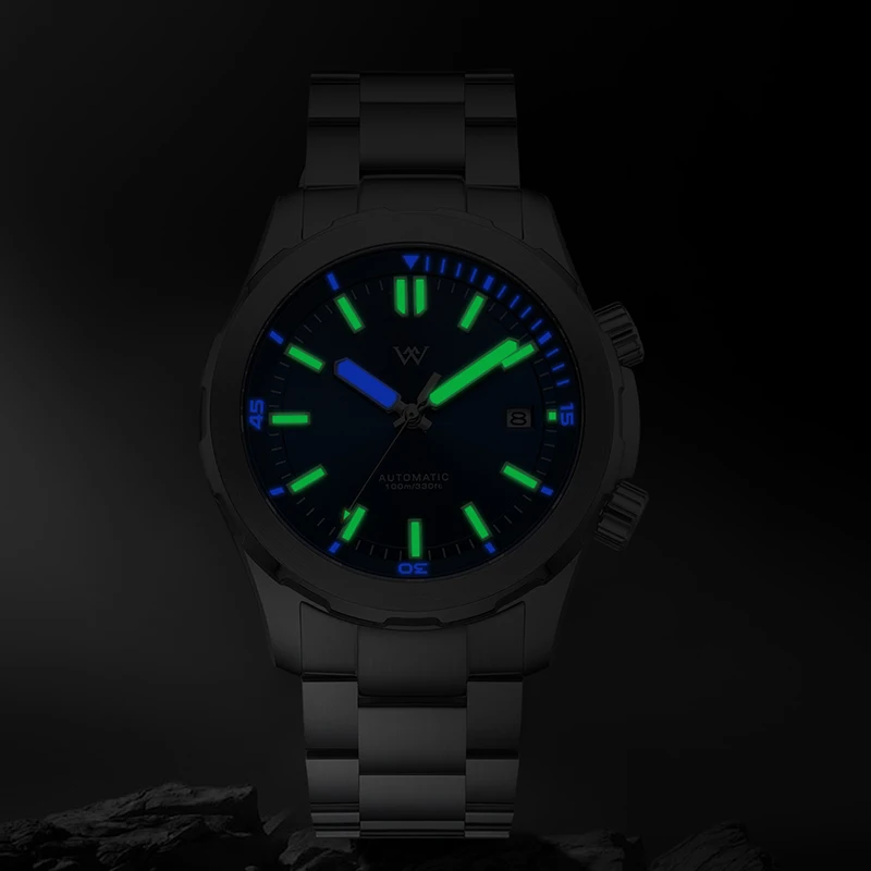 ساعة WM ساعات آلية أوتوماتيكية مقاومة للماء كلاسيكية كاجوال لرجال الأعمال ساعة Welly Merck WM199M
