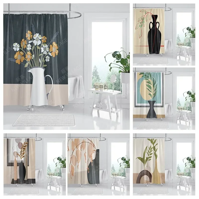 Waterproof fabric shower curtains Bathroom curtain accessories Bath curtain shower 180x200cm 240*200 modern boho Nordic decor