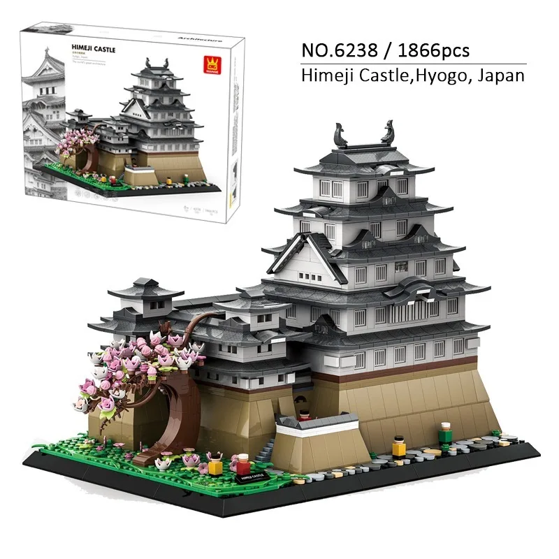 

1866PCS Creative Himeji Castle Hyogo Japan Model Building Blocks Architecture Construction Bricks Toy Good Gift for Friends