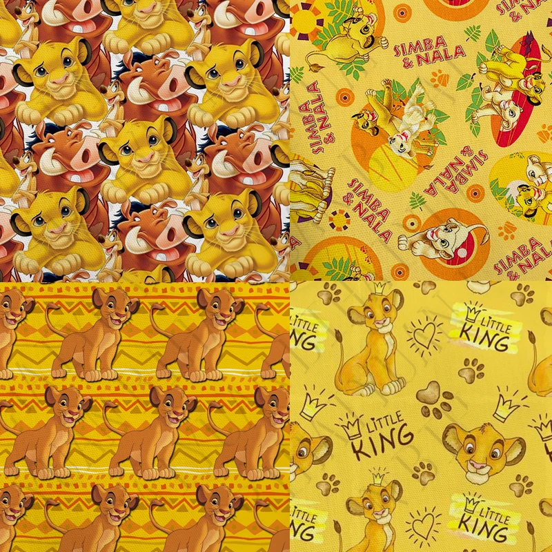 Half yard 45X145cm Cartoon Movie Print Polyester cotton the lion kings fabric DIY craft sewing material F2983