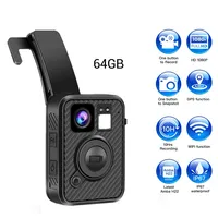 Wifi Police Camera 64GB F1 Body Kamera 1440P Worn Cameras For Law Enforcement 10H Recording GPS Night Vision DVR Recorder