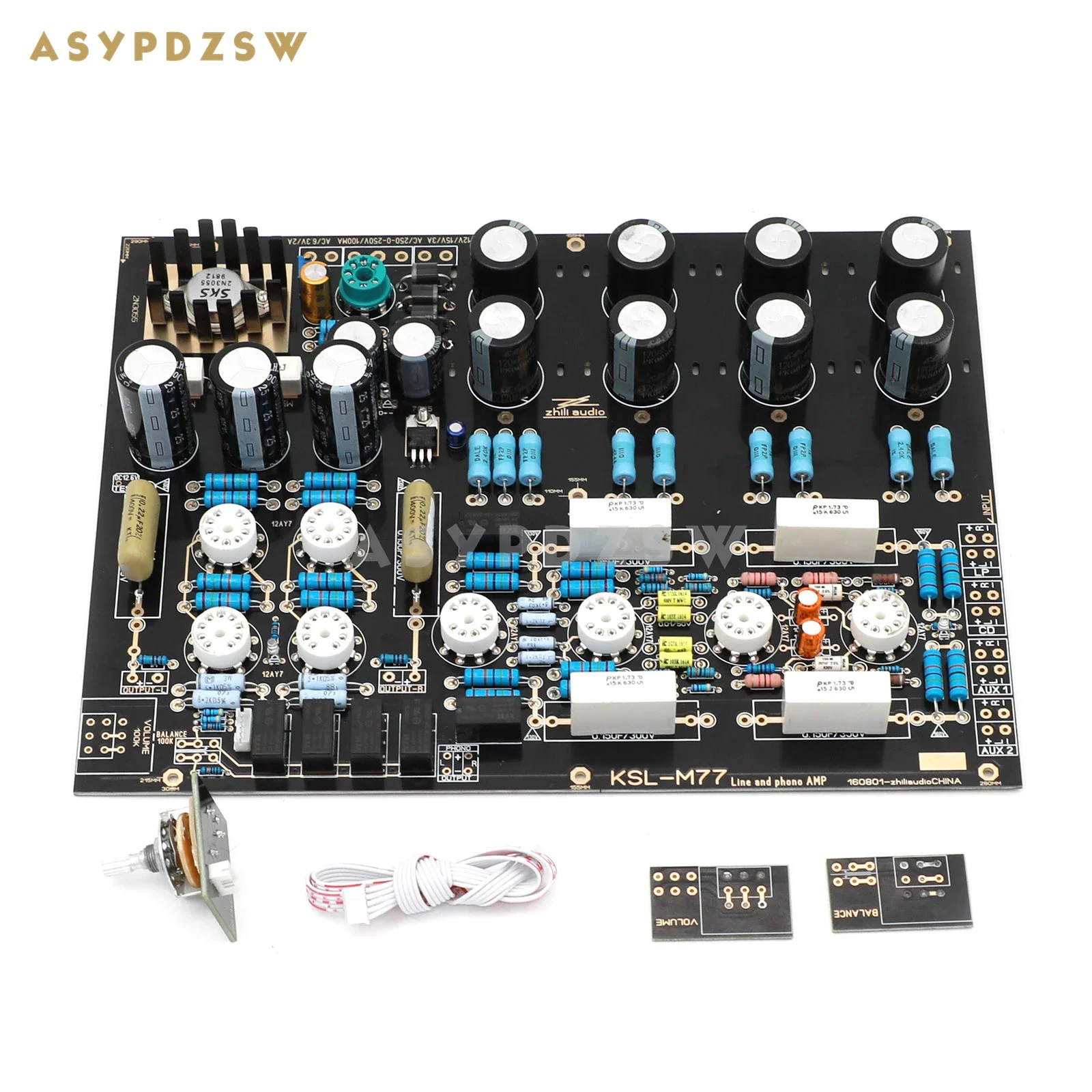 HI-END KSL-M77 أنبوب خط Preamp لتقوم بها بنفسك عدة/قاعدة اللوحة النهائية على دائرة KONDO AUDIONOTE M77 تدعم إدخال MM فونو #1