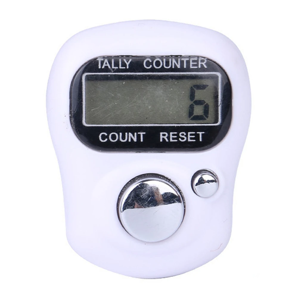 Electronic Digital Finger Ring Tally Counter Hand Held Knitting Row Counter Clicker NEW Mini Point Marker Counter LCD