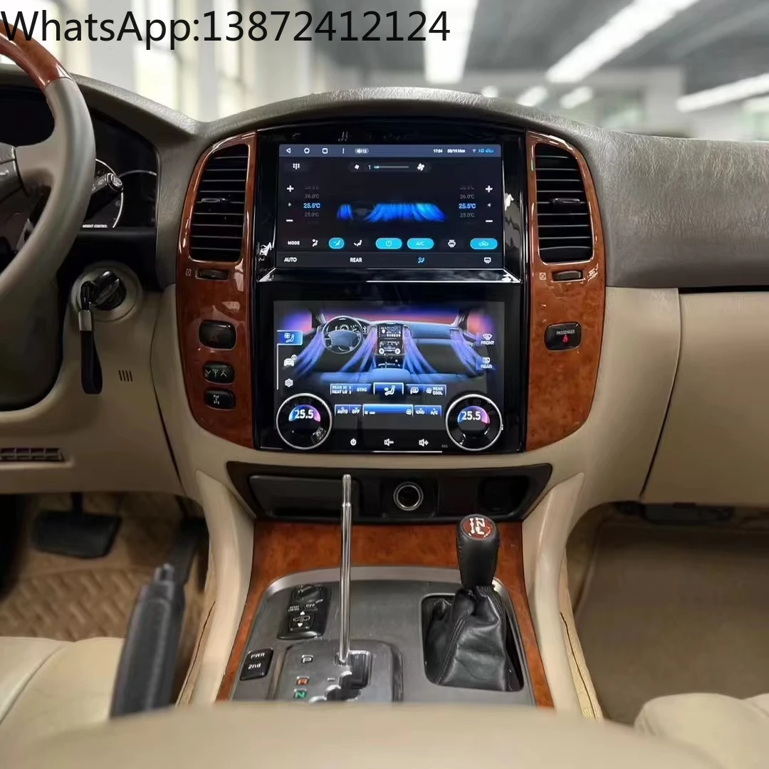 

Double Screen Design Android 13 Head Unit for Toyota Land Cruiser LC100 for Lexus LX470 2003-2007 CarPlay Android Auto
