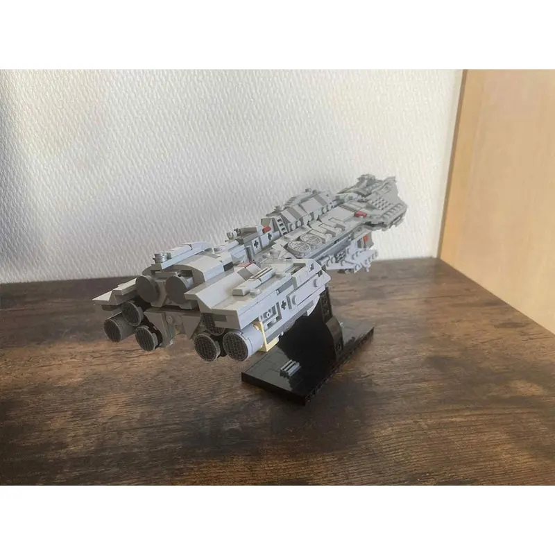 MOC بنة حرب الفضاء سلسلة رمادي سفينة الفضاء الإبداعية الطوب نموذج التعليم لعبة هدايا عيد الميلاد الكبار MOC-226010 707 قطعة