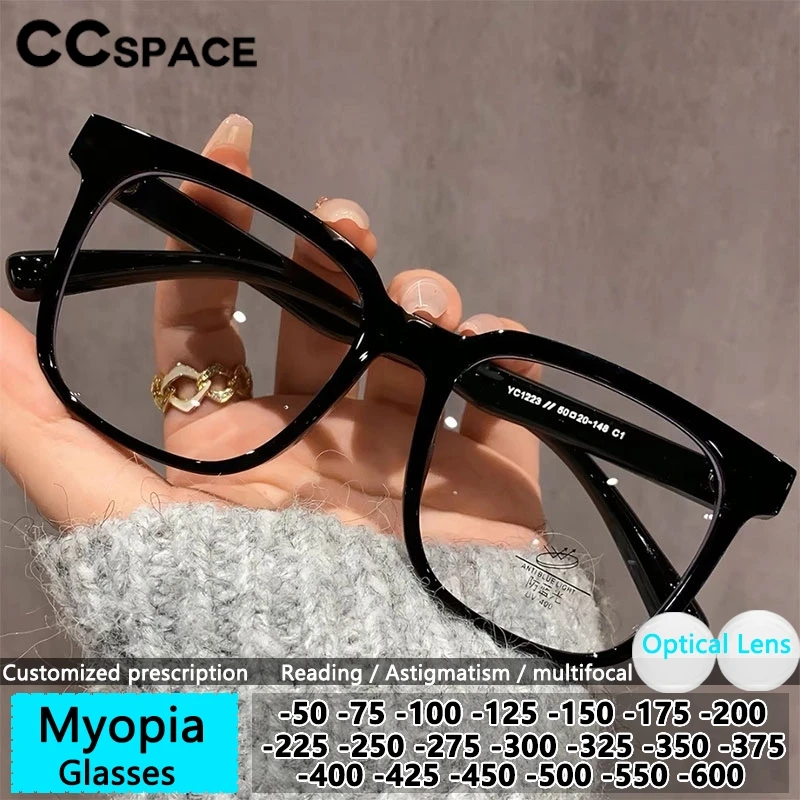 Anti Blue Light Myopia Minus Diopter Glasses -1 -1.5 -6 Fashion Square Eyeglasses Big Frame Prescription Glasses Oculos 319201