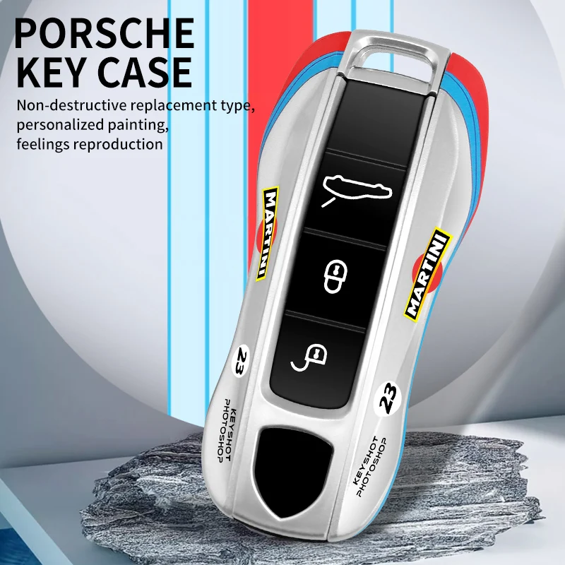 

Кожаный чехол для автомобильного ключа, брелок для Porsche Panamera Spyder Carrera Macan Cayman Cayenne 911 970 981 991, автомобильные брелки