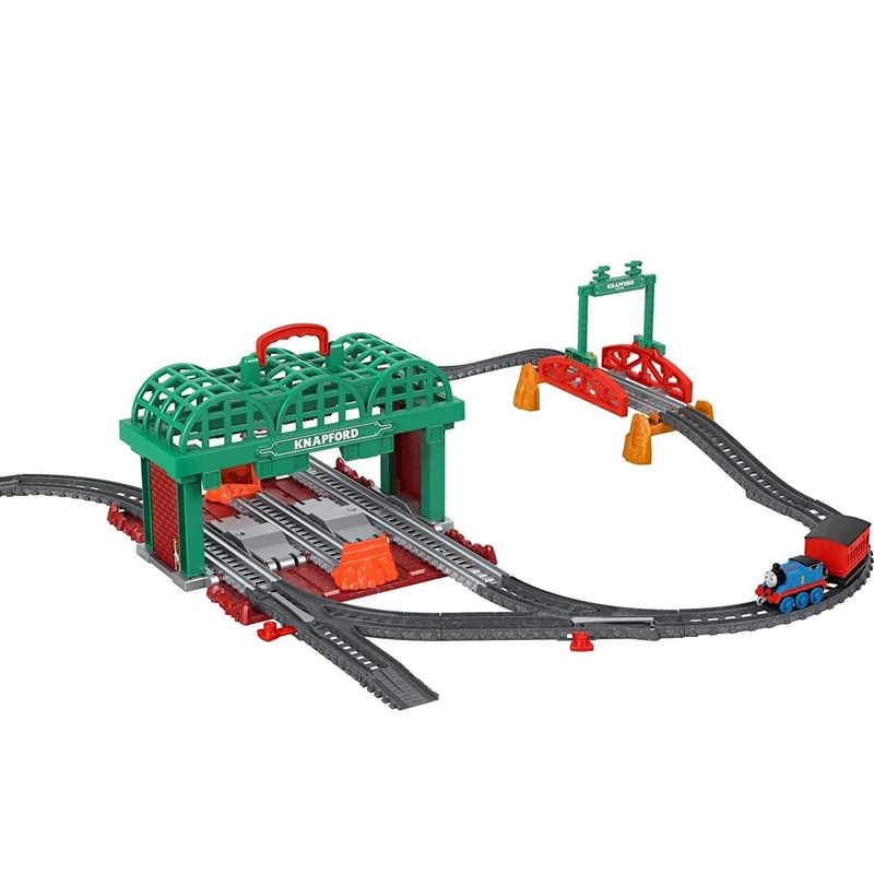 Original Thomas and Friends Toy Set Track Master Series Knapford Station Alloy Small Train Car Alloy Building Toys for Children