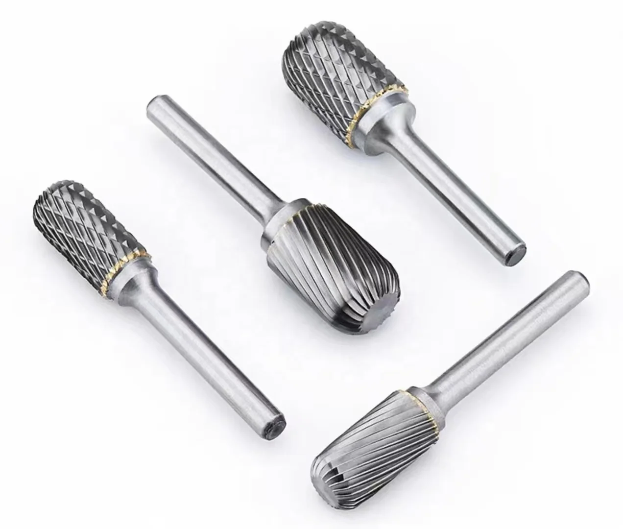 Frese rotanti a doppia scanalatura/singola in carburo di tungsteno, frese metalliche per molatura, 10 pezzi