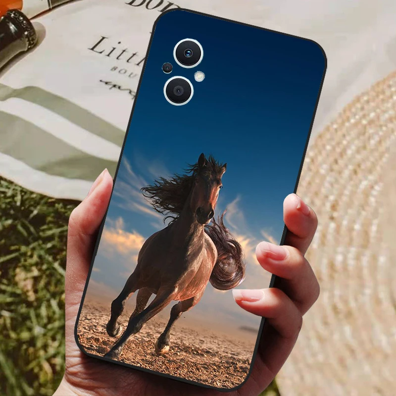 Horse Phone Case For OPPO Reno8 Pro Plus Reno8 T Reno6 7 8 5 Lite Reno7 8 4 6 Pro Reno5 Z Reno2 Z Shell