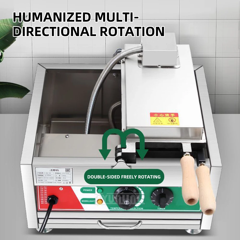 Elektrische Pfannkuchenmaschine zum Backen von Gebäck, kommerzielle Standausrüstung, Waffeleisen