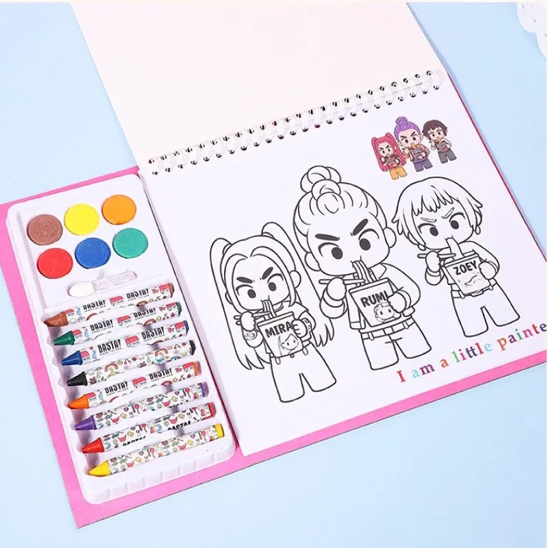 Kpop شيطان الصيادين كتاب التلوين رومي ميرا زوي كتاب الرسم الإبداعي تتبع رسم نسخ صورة للفتيات الأطفال الهدايا