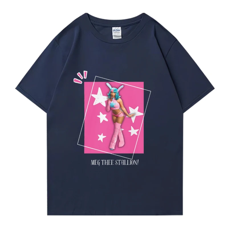 Megan Thee Stallion Fashion Y2k Graphic T shirt Unisex Oversized Hip Hop streetwear Men Women 100% Cotton short sleeve t-shirts