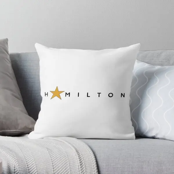 Hamilton Musical Title  Printing Throw Pillow Cover Soft Comfort Hotel Car Waist Decor Wedding Pillows not include One Side