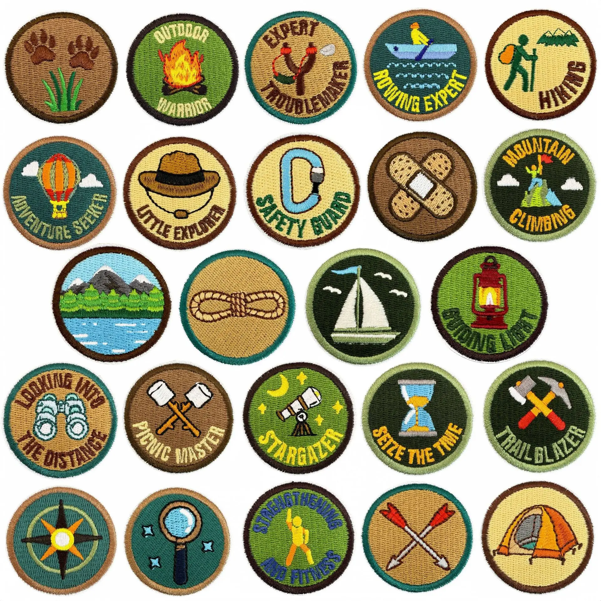 

Cartoon Outdoor Adventure Emblem Clothing Accessories Badge Sticker Embroidered Embroidery Sticker Iron-on Patches